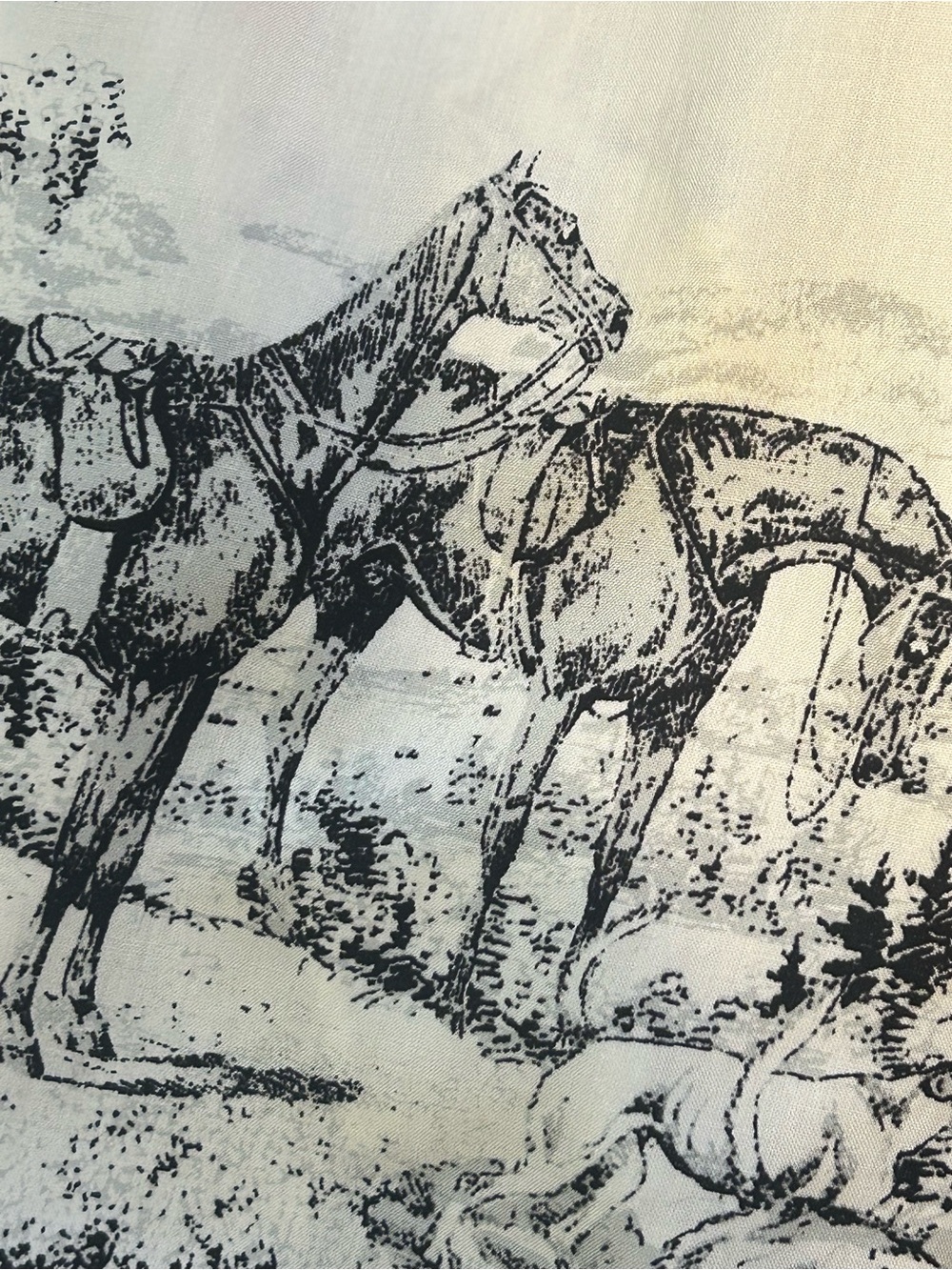 Jane + Delancey Horse Equestrian Toile Button Down Blouse XL - Picture 10 of 13